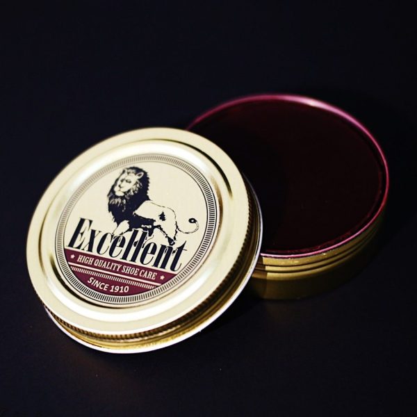 Excellent wax (Burgundy) แว็กซ์เคลือบหนังผสมเม็ดสี ปริมาณ 50 มิลลิลิตร MADE IN JAPAN
